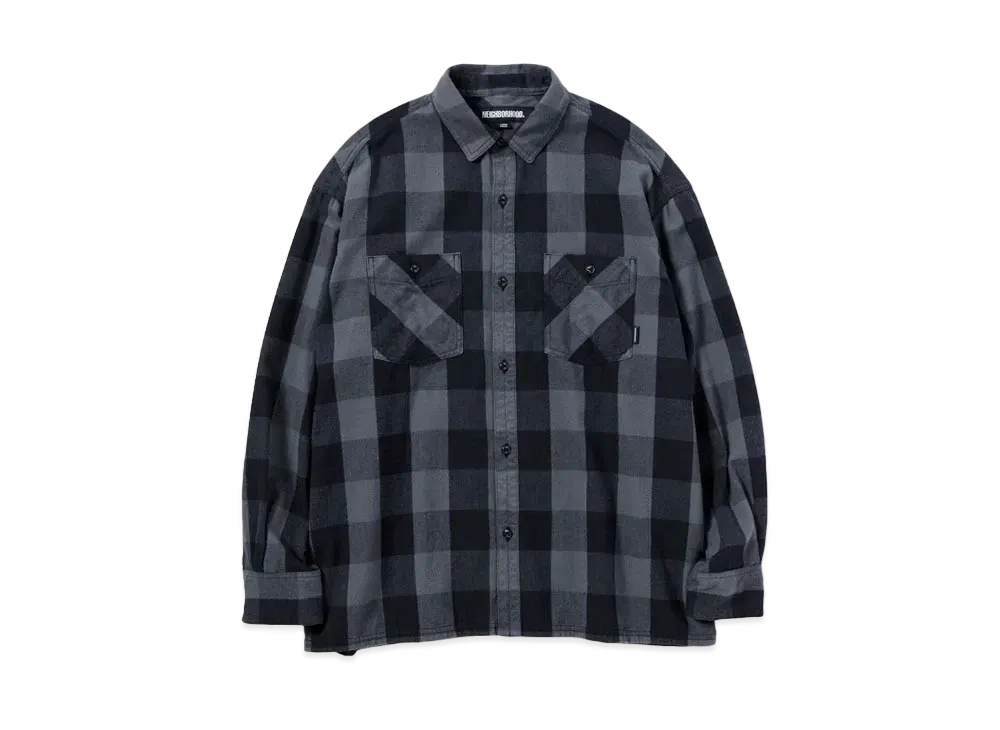NEIGHBORHOOD Buffalo Check Shirt LS "Gray"