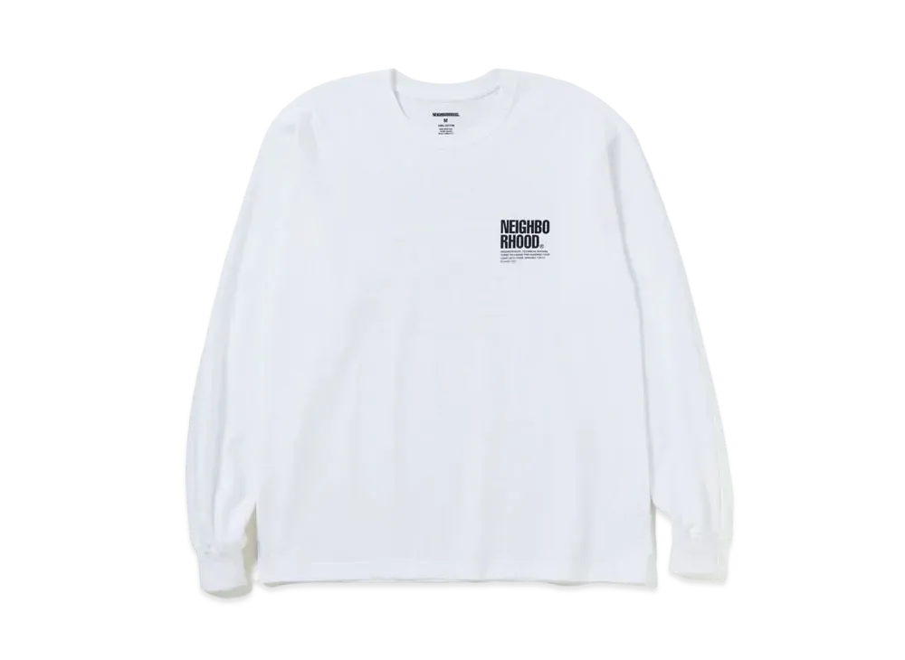 NEIGHBORHOOD NH . Tee LS-2 "White"
