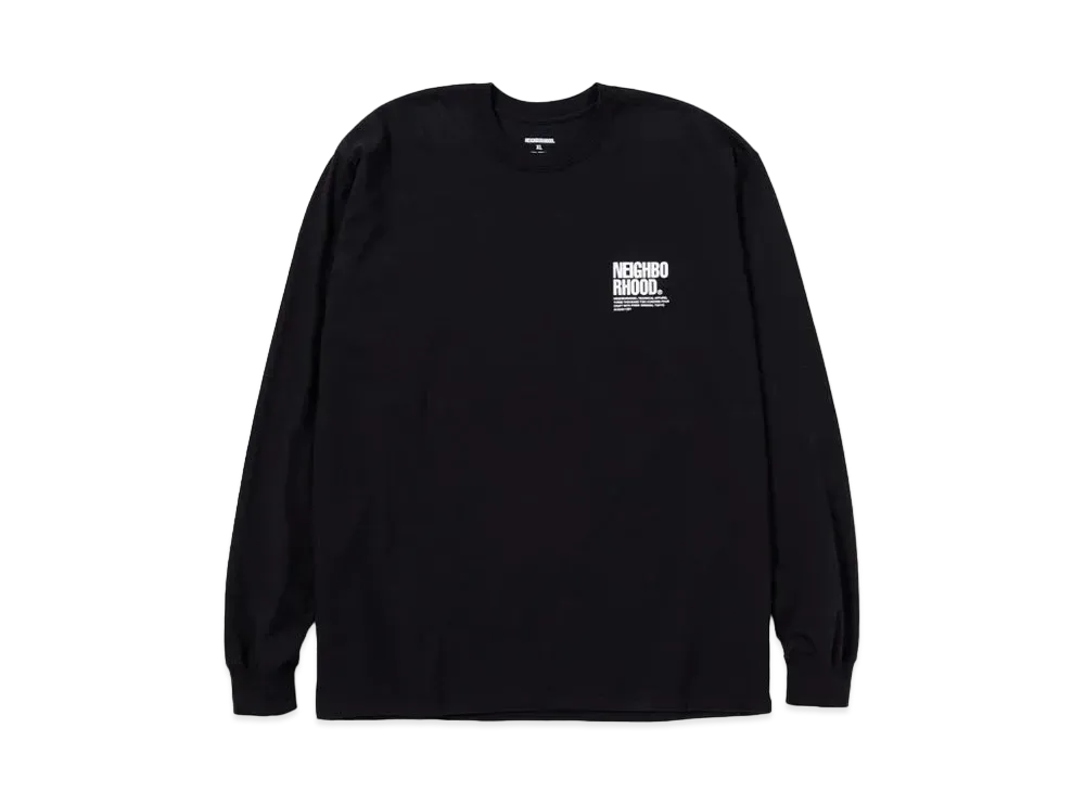 NEIGHBORHOOD NH . Tee LS-2 "Black"