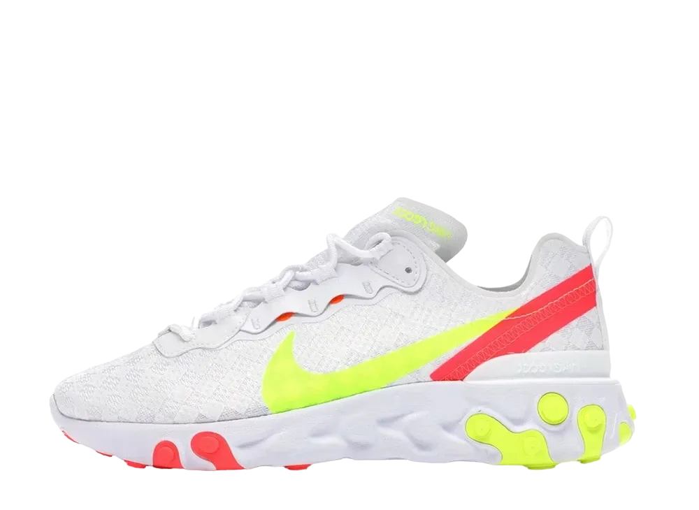 Nike React Element 55 "White/Crimson Volt"