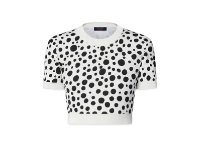 Louis Vuitton x Yayoi Kusama Short Sleeves Knit Top Infinity Dots "Blanc/Noir"