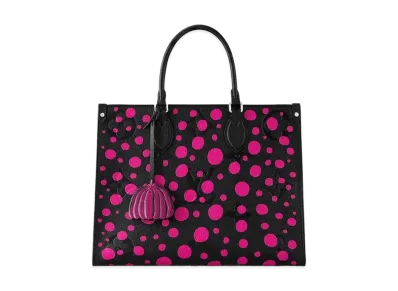 Louis Vuitton x Yayoi Kusama OnTheGo MM Monogram Empreinte Leather Infinity Dots "Noir/Fuchsia"