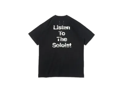 NEW ERA x TAKAHIROMIYASHITATheSoloist. Reflective Logo Short Sleeve Cotton T-shirt "Black"