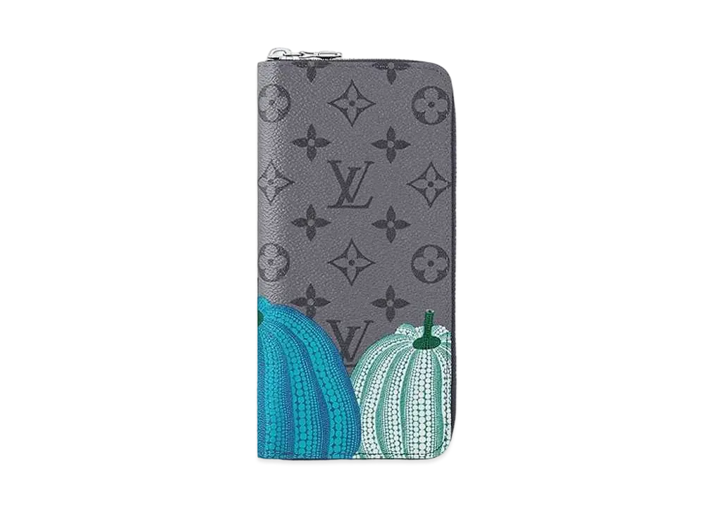 Louis Vuitton x Yayoi Kusama Zippy Vertical Wallet Monogram Eclipse Reverse Pumpkin