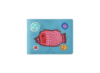 Louis Vuitton x Yayoi Kusama Multiple Wallet Taurillon Monogram Leather My Eternal Soul "Blue"