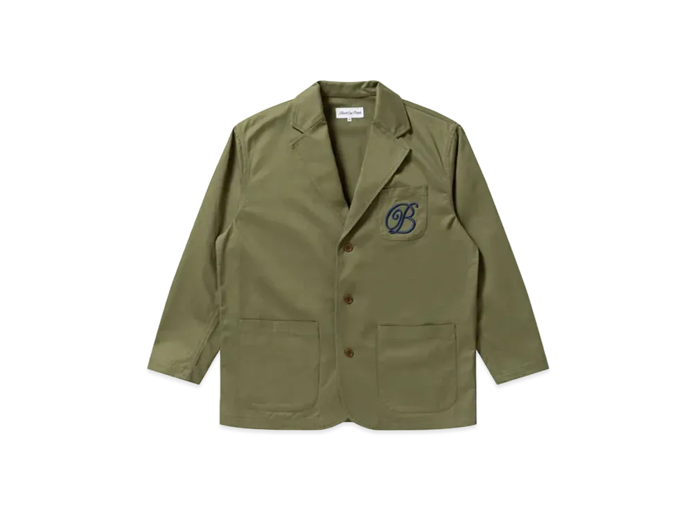 Black Eye Patch B Emblem Cotton Tailored Jacket "Olive"