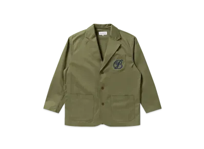 Black Eye Patch B Emblem Cotton Tailored Jacket "Olive"