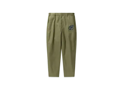 Black Eye Patch B Emblem Cotton Tailored Pants "Olive"