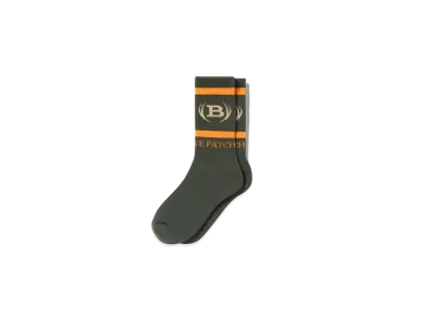 Black Eye Patch Winged Logo Socks "Green"