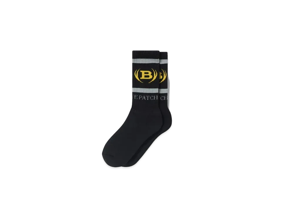 Black Eye Patch Winged Logo Socks "Black"