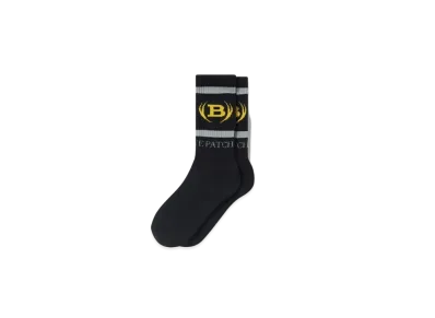 Black Eye Patch Winged Logo Socks "Black"