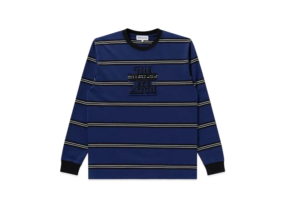 Black Eye Patch OG Logo Stripe LS Tee "Navy"
