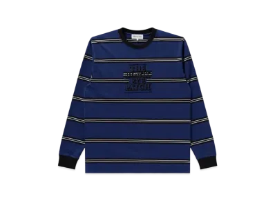 Black Eye Patch OG Logo Stripe LS Tee "Navy"
