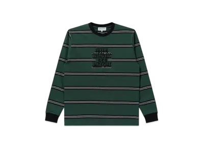 Black Eye Patch OG Logo Stripe LS Tee "Green"