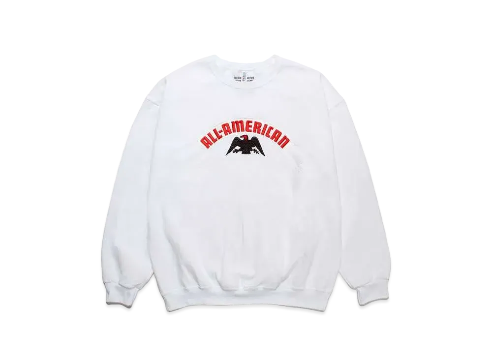 WACKO MARIA Crew Neck Sweat Shirt "White"
