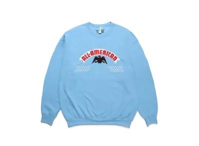 WACKO MARIA Crew Neck Sweat Shirt "Light Blue"