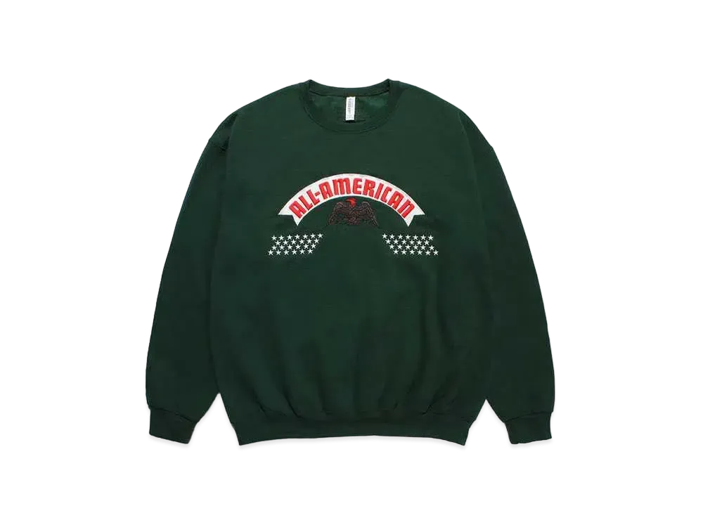WACKO MARIA Crew Neck Sweat Shirt "Green"