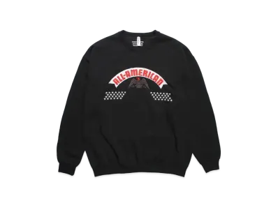 WACKO MARIA Crew Neck Sweat Shirt "Black"