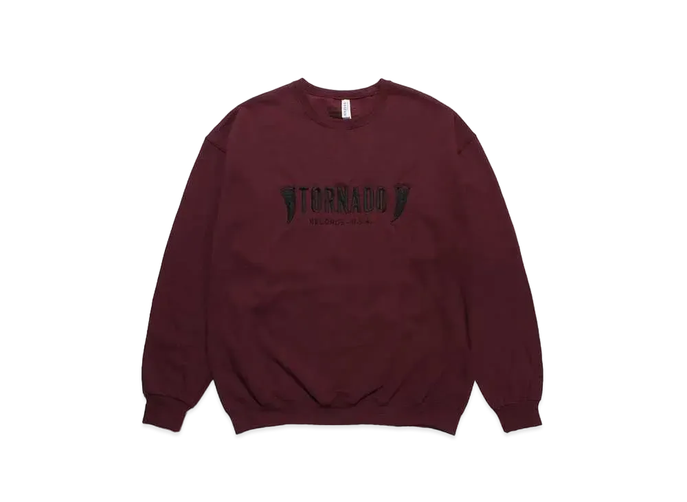 WACKO MARIA Crew Neck Sweat Shirt #1 "Burgundy"