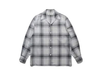 WACKO MARIA Check Open Collar Shirt "White Black"