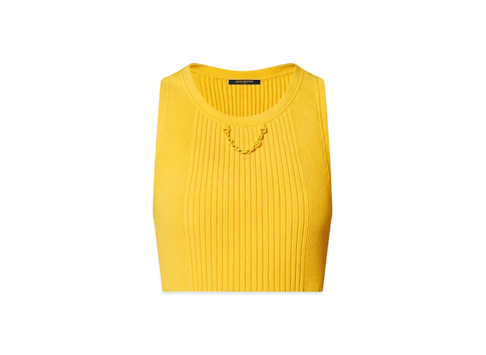 Louis Vuitton x Yayoi Kusama Ribbed Knit Crop Top "Moutarde"