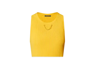 Louis Vuitton x Yayoi Kusama Ribbed Knit Crop Top "Moutarde"