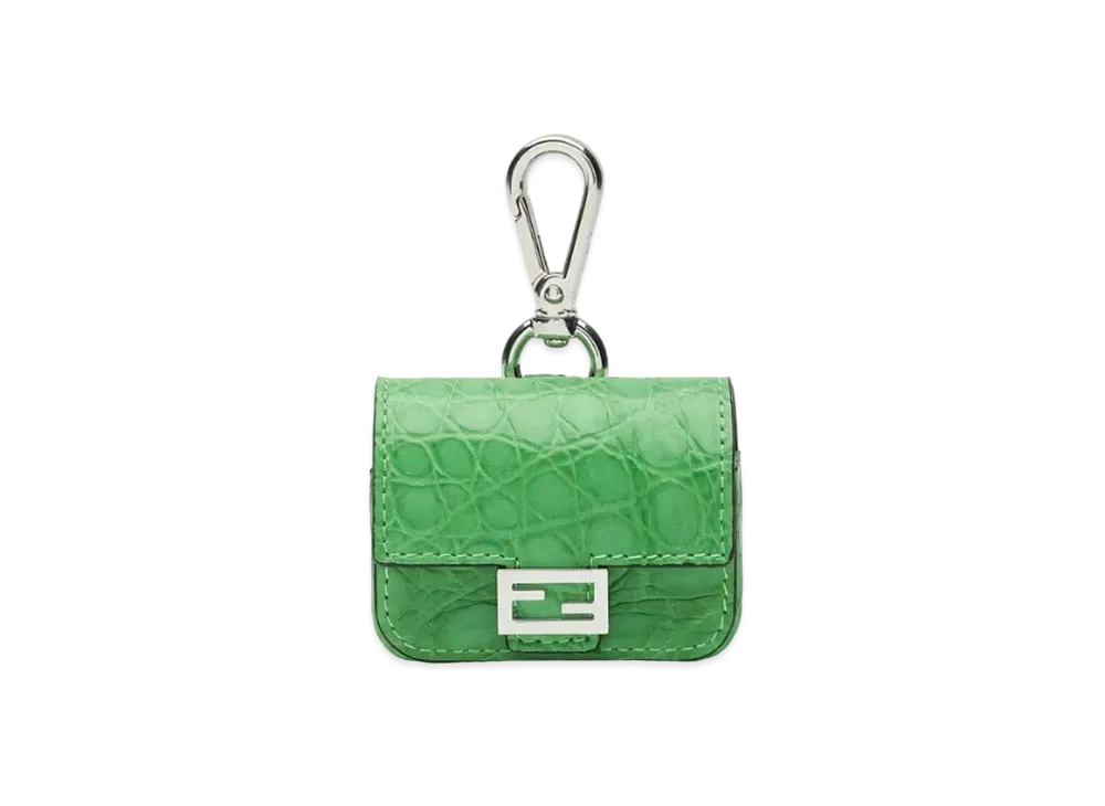 FENDI Baguette Charm Caiman "Green"