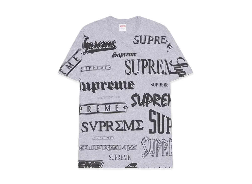 Supreme Multi Logo Tee "Heather Grey"