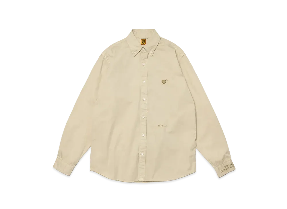 HUMAN MADE Pigment Dyed BD L/S Shirt "Beige"