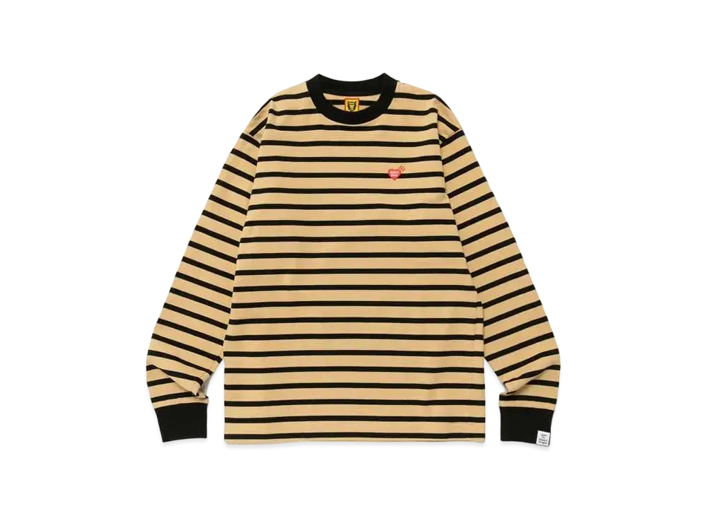 HUMAN MADE Striped L/S T-Shirt "Beige"