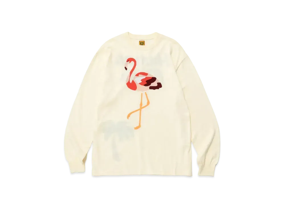 HUMAN MADE Flamingo Knit Sweater "White"