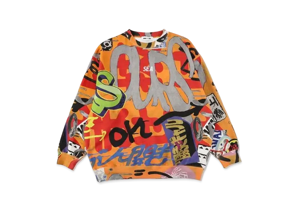 WIND AND SEA x LEE KAN KYO Crew Neck "Orange"