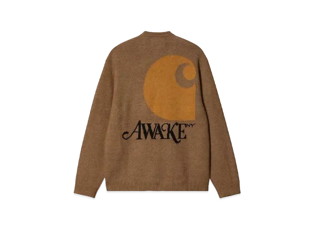 Carhartt WIP x AWAKE NY Cardigan "Brown"