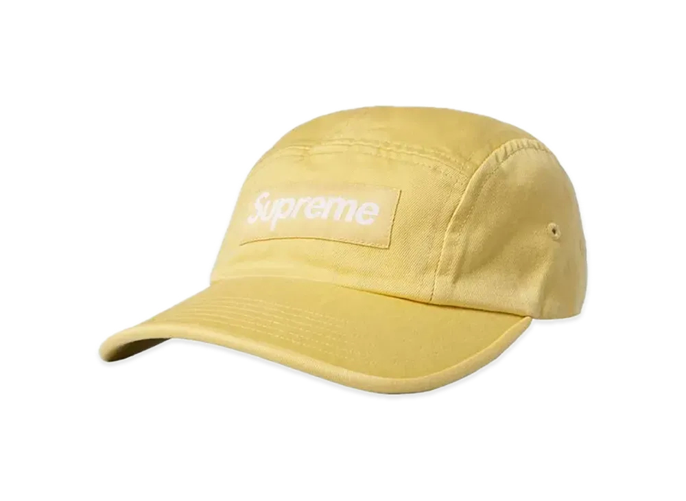 Supreme Washed Chino Twill Camp Cap "Yellow"(21SS)