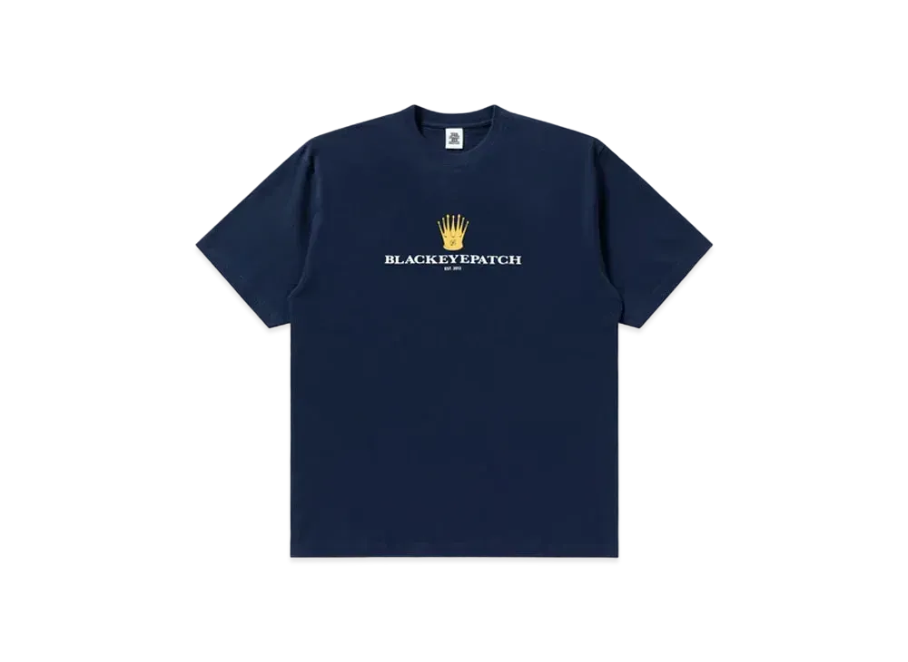 Black Eye Patch Royal Crown Logo Tee "Navy"
