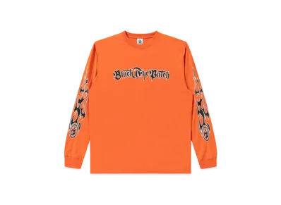 Black Eye Patch Tribal Flames L/S Tee "Orange"
