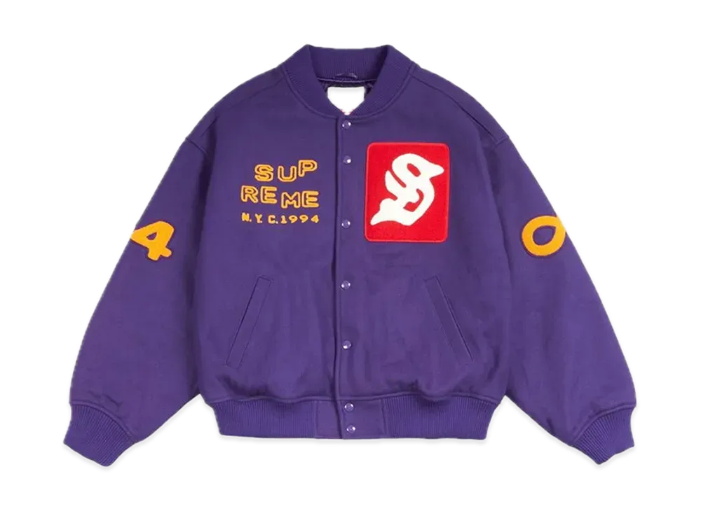 Supreme Tourist Varsity Jacket "Purple"