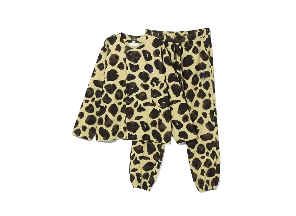 Needles x Sasquatchfabrix. Pajama Set - C/L Animal Pattern "Mustard"