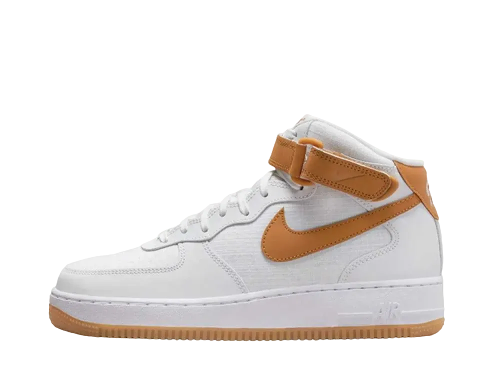 Nike Women's Air Force 1 '07 Mid "Summit White/White/Desert Ocher"