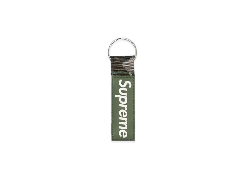 Supreme Webbing Keychain "Green Camo" (23SS)