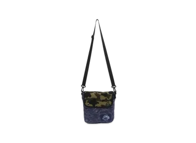 A BATHING APE ABC Camo Shoulder Bag "Navy"