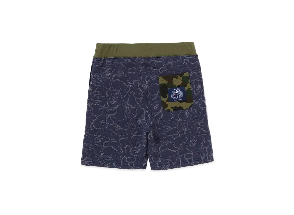 A BATHING APE ABC Camo Sweat Shorts "Navy"