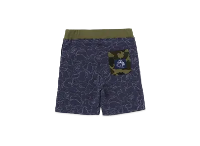 A BATHING APE ABC Camo Sweat Shorts "Navy"