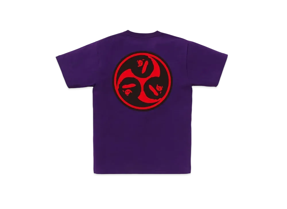 A BATHING APE Japan Culture Mitsudomoe Tee "Purple"