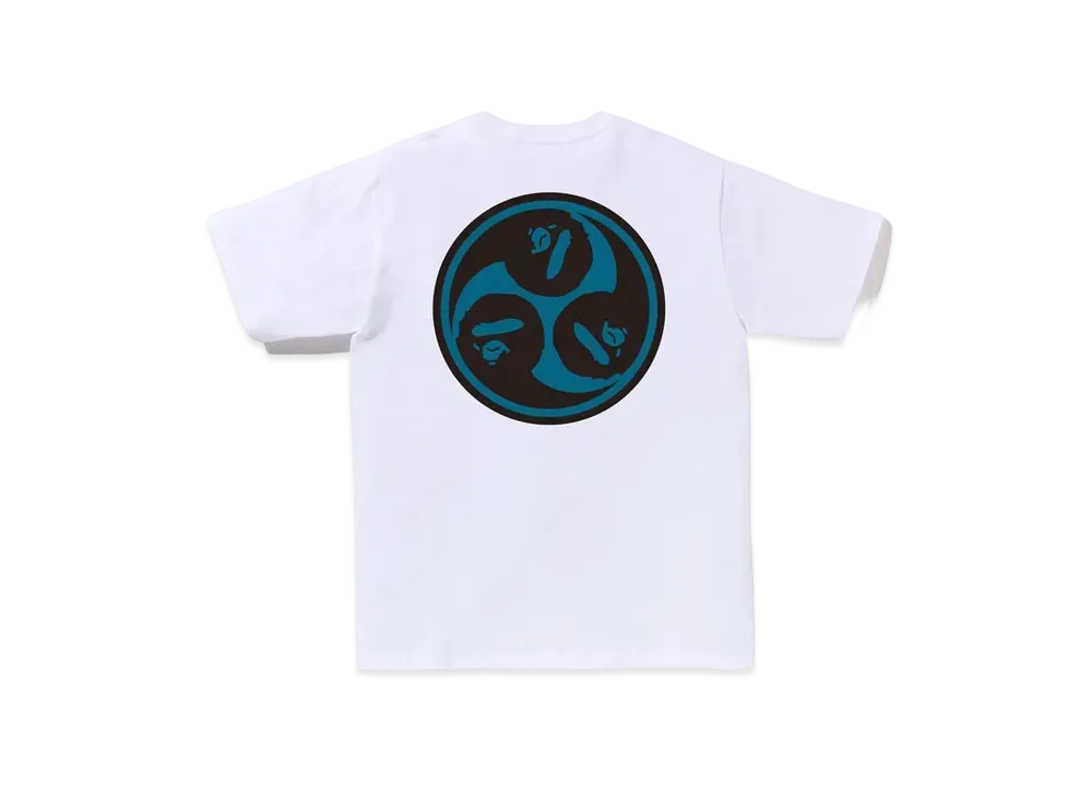 A BATHING APE Japan Culture Mitsudomoe Tee "White"