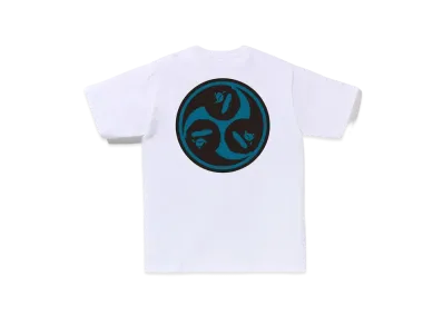 A BATHING APE Japan Culture Mitsudomoe Tee "White"