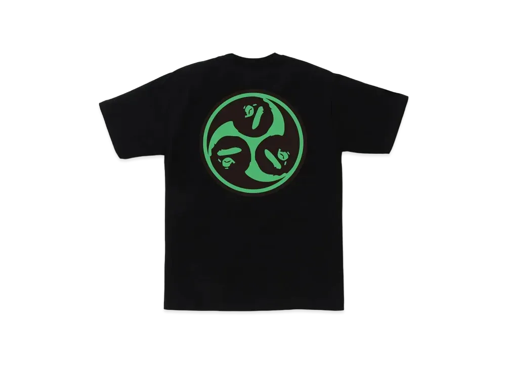 A BATHING APE Japan Culture Mitsudomoe Tee "Black"