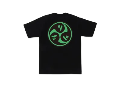 A BATHING APE Japan Culture Mitsudomoe Tee "Black"