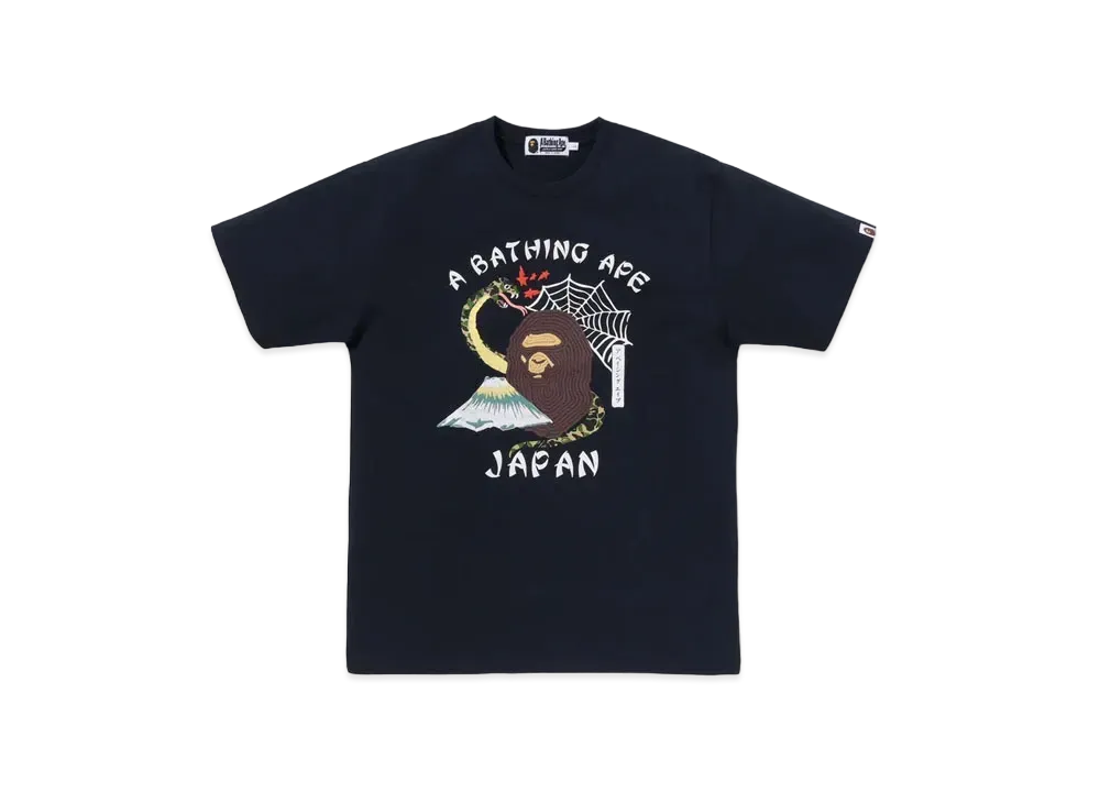 A BATHING APE Bape Japanese Culture Tee "Navy"