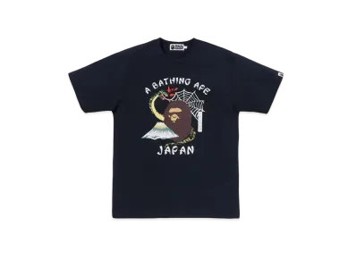 A BATHING APE Bape Japanese Culture Tee "Navy"
